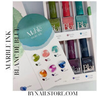 [ Blanc dé Blue ] Bộ sản phẩm sơn móng tay mực loang Hàn quốc Mable Ink main 6 colors khô tự nhiên và độc đáo