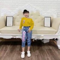 💃🏼👏 Blinggg Blinggg Bom Tấn chào Thu cho gái yêuuuuu 😍😍 Hàng sẳn bao đẹp 
Set Jean coton  ống - phối áo thun in hìn