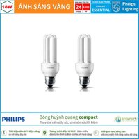 ( Bộ 2 ) Bóng đèn Compact Philips Essential 18W CDL E27 ( Ánh sáng Trắng + Vàng )