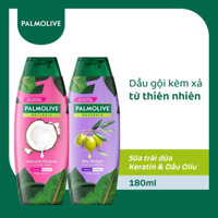 🍒 Bộ 2 chai Dầu gội có dầu xả Palmolive Naturals 180 ml nhiều loại (tặng 5 gói Dầu gội Palmolive Naturals màu tím 6 g)