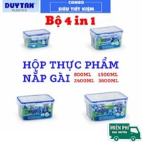 🌻 BỘ 4 Hộp Đựng Thực Phẩm Chữ Nhật 4 in 1 ( Set B ) Matsu - Nhựa DUY TÂN 🌻