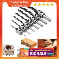 ⚒ Bộ 7 mũi khoan âm vít gỗ 2 tầng 3mm đến 10mm