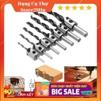 ⚒ ✅ Bộ 7 mũi khoan âm vít gỗ 2 tầng 3mm đến 10mm ✅