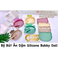 🐻 Bộ bát ăn dặm 3 món Silicone BOBBY DOLL Hàn Quốc ♥️