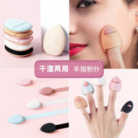 🔥 Bộ bông mút ngón tay 🔥 Ngón tay cái Kích thước nhỏ Miếng bọt biển trang điểm có hàng sẵn Mút đệm khí Phấn nền che khuyết điểm mặt chi tiết Đệm trang điểm chuyên nghiệp Trang điểm làm thủ công ♣Ngón Tay Phấn Puff Ngón Tay Cái Kích Thước Nhỏ Đệm Không K