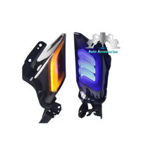 ⭐ Bộ đèn xinhan audi trước Ex155 tích hợp demi CHUYỂN MÀU ⭐Sử dụng exciter 155 Y16zr y16 mx king sniper 160 (giá 1 đôi)