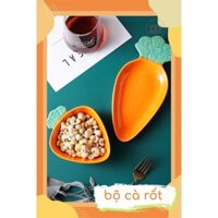 🥕 Bộ dĩa + bát hình cà rốt siêu yêu 🥕