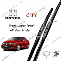 () Bộ lưỡi gạt nước phía trước Honda CITY 14 + 24 / Cặp dành cho gạt nước cửa sổ ô tô CITY Model All Year (loại lai silicon) từ khăn lau