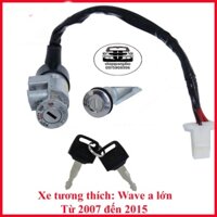 💥 Bộ ổ khóa xe máy Wave a 100 lớn 2007-2015 2 cạnh cao cấp 💥