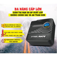 🛟 BƠM LỐP STEELMATE nguồn điện 12V cắm tẩu thuốc ô tô áp lực tối đa 3.4bar / 49psi / 340kpa