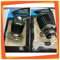 _ bóng đèn led h4 bi cầu cos vàng pha trắng siêu sáng ..