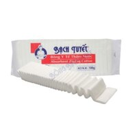 [ Bông gòn Bạch Tuyết] Bông y tế cắt sẵn ZigZag (gói 100g)