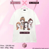 [𝐁𝐏 𝐀𝐮𝐭𝐡𝐞𝐧𝐭𝐢𝐜]BST Áo thun KPOP in hình nhóm BLACKPINK cute đáng yêu 2023. Mẫu hình in nhân vật sắc nét