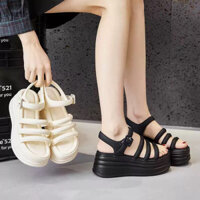[ Cao 7cm ]  Dép sandal nữ độn đế 7cm 3 quai chất nhẹ siêu hot