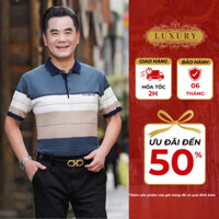 [ CAO CẤP ] Áo Thun Nam Trung Niên Cộc Tay Chất Thun Lạnh  Co Giãn Thoải Mái Thấm Hút Mồ Hôi Tốt, Áo Polo Cổ Bẻ  - PL06