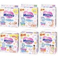 [ Cao cấp ] [CỘNG MIẾNG] Bỉm dán/quần MERRIES nội địa Nb96/S88/M68/M64/L58/L50/XL44/XXL28 chất lượng