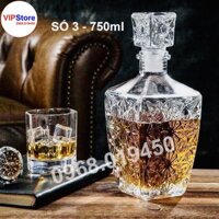 [ CAO CẤP- SIÊU SANG ] COMBO 2 Vỏ Bình Thủy Tinh Đựng Rượu 750ml, Bình Ngâm Rượu Dáng Pha Lê, CTT-03X2