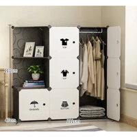 [ Cao Cấp] Tủ Nhựa Đa Năng Lắp Ghép Thông Minh 9 Ô - 1Moc - 2Xeo