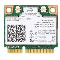 + Card  Intel Dual Band Wireless-ac 7260