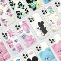 🇰🇷【 Case điện thoại Hàn Quốc 】Bảo vệ, trong suốt, jelly, mỏng, thiết kế dễ thương Samsung Galaxy, Tương thích với iPhone 15 14 13 12 11 pro max mini