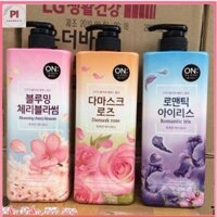 ( CHAI 900 ML)Sữa tắm On the Body tinh chất hương hoa HÀN QUỐC`
