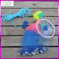 🐬 Chài cước rút thái lan, chài bắt cá sắc màu nhiều kích cỡ bắt cá dễ dàng Ca-01 🐬