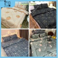 [ CHĂN PHAO ] Bộ chăn phao ga gối cotton poly 1m6,1m8,drap giường đẹp