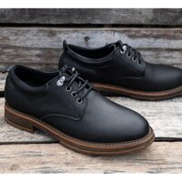 ( Chất lượng ) [Đen + Nâu]  Giày Da Nam Buộc Dây Da Thật Phong Cách Giày Đốc - Nam Tính - X30 * new