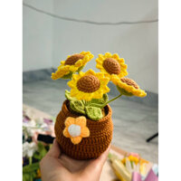 🌻 CHẬU HOA HƯỚNG DƯƠNG LEN HANDMADE
