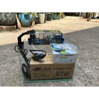 ( Chỉ giao hỏa tốc ) Bể cá mini bộ Hồ cá đúc uốn cong cạnh 30-50cm kèm lọc tràn Baoyu, đèn led đỏ cá, đá sỏi trang trí