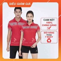 [ Chính Hãng ] Áo cầu lông, Áo Tennis Donexpro Nam Nữ MC - 9022 - AC - 3622 - Đỏ