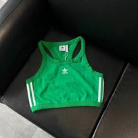 [ Chính Hãng ] Áo thun nữ adidas Adicolor Classics 3-Stripes Short Tank Top IK6586 màu Xanh Lá 3 sọc | PiuPiu Authentic