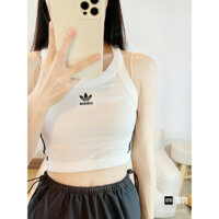 [ Chính Hãng] Áo thun Tank Top adidas Adicolor Classics 3-Stripes Short Tank Top (II0713 ) màu Trắng logo Đen | PiuPiuAu