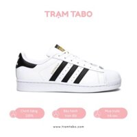 🐱 [CHÍNH HÃNG] C77154 - GIÀY NỮ ADIDAS SUPERSTAR GOLD LABEL - MÀU TRẮNG/SỌC ĐEN