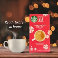 [ chính hãng] Cafe Hòa Tan Starbucks Peppermint Mocha Latte phiên bản holiday 2024