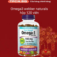 ( chính hãng có tem phụ) omega3 canada nắp tím 120 viên - omega webber naturals nhập khẩu 120v