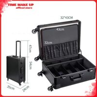 [ CHÍNH HÃNG ] Cốp Vali kéo Make Up có gương đèn LED cảm ưng. Cốp vali kéo trang điểm tích hợp gương đèn LED MS 00241