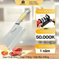 [ Chính Hãng ]Dao Chặt RHINO, Dao Chặt Xương Thép Trắng Không Gỉ Nội Địa ThaiLand, Cán Đồng