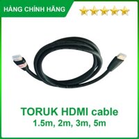 [ Chính Hãng ] Dây HDMI 2.0 cao cấp Toruk 1.5m, 2m, 3m, 5m hỗ trợ 4K dùng cho TV, đầu ghi camera, đầu Blu-Ray Player