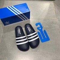 [ Chính Hãng ] Dép sục Adidas AdiFOM Adilette Slide Clog 'Navy White' HQ7220 bít mũi màu Xanh Đen Trắng | PiuPiu Authent
