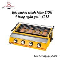 [ Chính hãng ETON ] Bếp nướng ngoài trời picnic nướng thịt BBQ, Bếp nướng hàu, nem lụi, hải sản ET-K222 4 họng ngắn