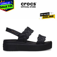 [ CHÍNH HÃNG ] GIÀY ĐẾ XUỒNG NỮ CROCS BROOKLYN UPPER LOW WEDGE - BLACK