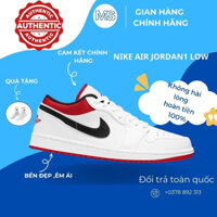 [ CHÍNH HÃNG ] GIÀY NIKE AIR JORDAN1 LOW WHITE UNIVERSITY RED 553558-118 CHÍNH HÃNG CHO NAM NỮ. JORDAN1 LOW REAL FULLBOX