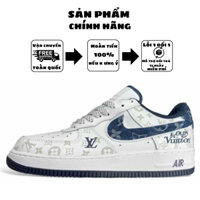 [ CHÍNH HÃNG ]  Giày Ni.ke Air Force 1 Louis Vuitton White Blue – AF1 LV Denim