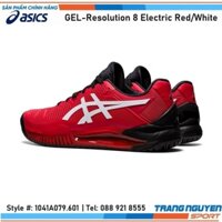 🀄 [Chính Hãng] Giày Tennis Asics Gel-Resolution 8 Electric Red/White 1041A079.601 Năm 2022 🛍️ 🛰