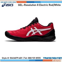 🀄 [Chính Hãng] Giày Tennis Asics Gel-Resolution 8 Electric Red/White 1041A079.601 Năm 2022 🛍️ 🛰