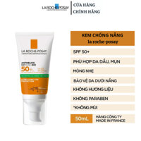 [ CHÍNH HÃNG ] Kem Chống Nắng Pháp La Roche-Posay Anthelios UV Mune 400 SPF50+ kiểm soát dầu dành cho mọi loại da 50ml