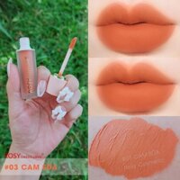 [ Chính Hãng] Màu Cam Sữa - Son Kem Cao Cấp Siêu Lỳ Dưỡng ẩm Rosy