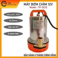 { chính hãng } Máy bơm tõm ( bơm chìm ) TOPTOOLS công suất 350w, ắc quy 12v. Bơm hồ cá, ao cá....(Bảo hành 6 tháng )
