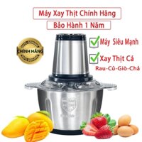 [ Chính Hãng ] Máy Xay Thịt Cối Inox 4 Lưỡi Đa Năng, Công suất cao - Máy Xay Giò Chả Thực Phẩm 2l,Cối Inox 304 Chuẩ